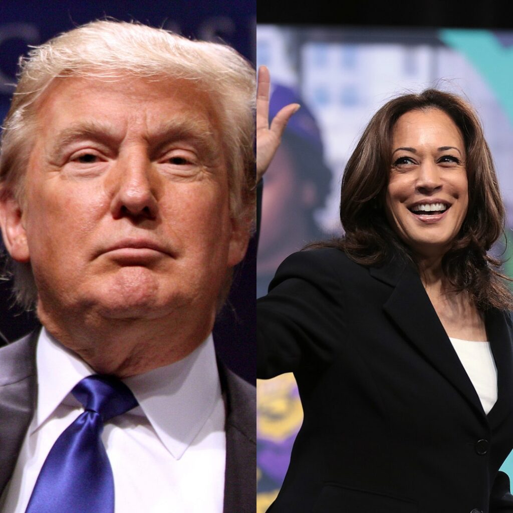 Donald Trump and Kamala Harris