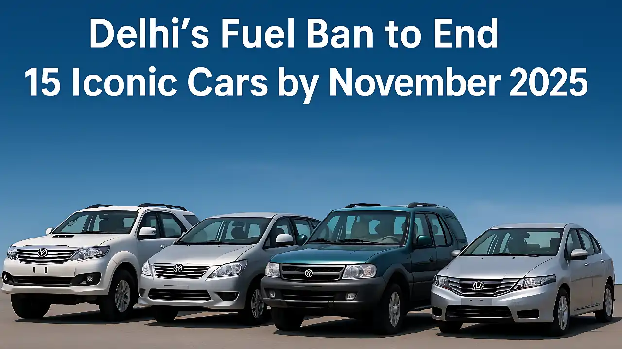 From Fortuner to Innova, Delhi's fuel ban will take 15 iconic cars off the roads by November 2025.