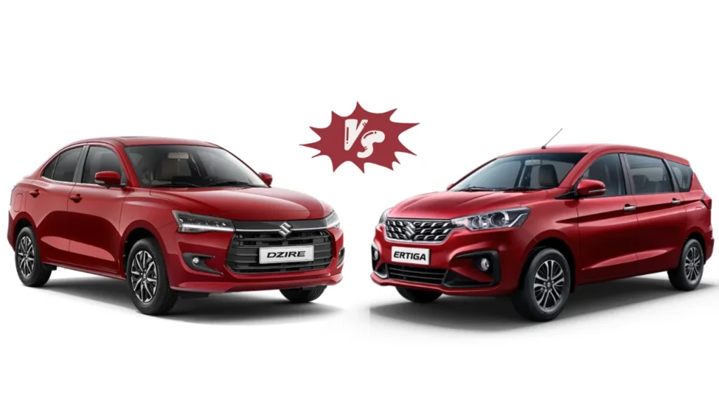 Maruti Dzire vs Maruti Ertiga