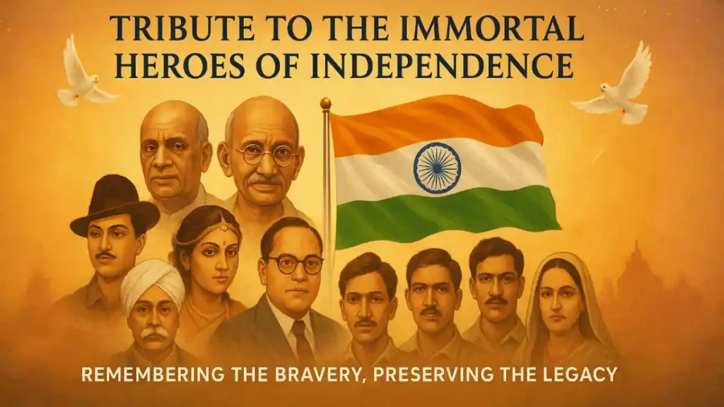 Tribute to the Immortal Heroes of Independence.