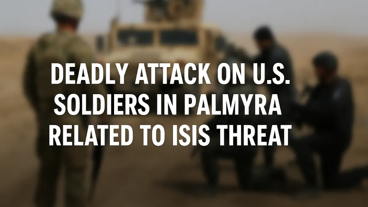 Deadly Attack on U.S. Soldiers in Palmyra