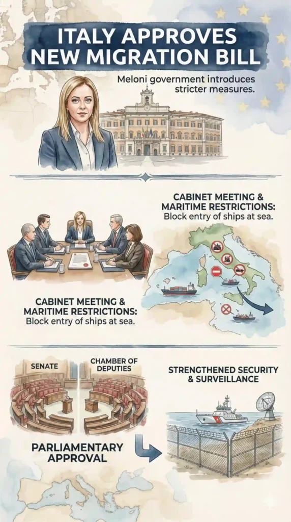 ITALY APPROVES NEW MIGRATION BILL