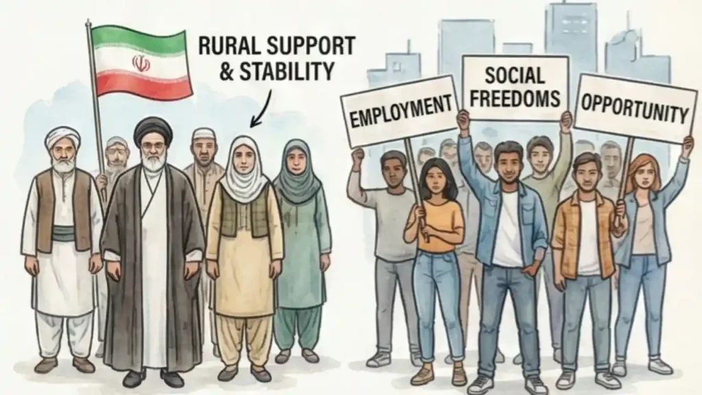 Public Sentiment Divide in Iran